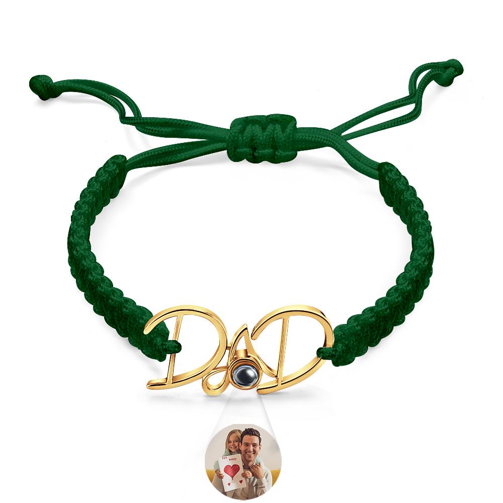 Custom Projection Bracelet Weave Gift for Dad