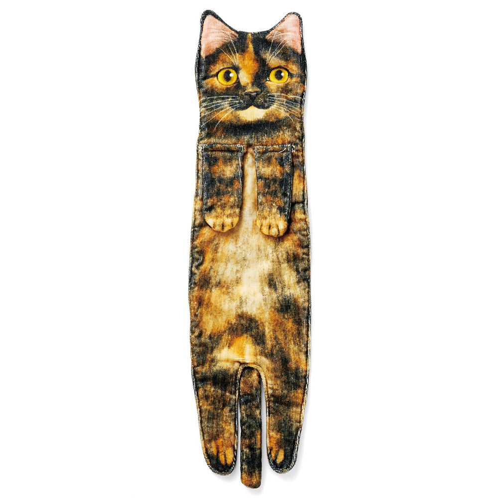 Cute Cat Decor Hanging Face Towels Soft Funny Face Towels Gift for Women Cat Lovers