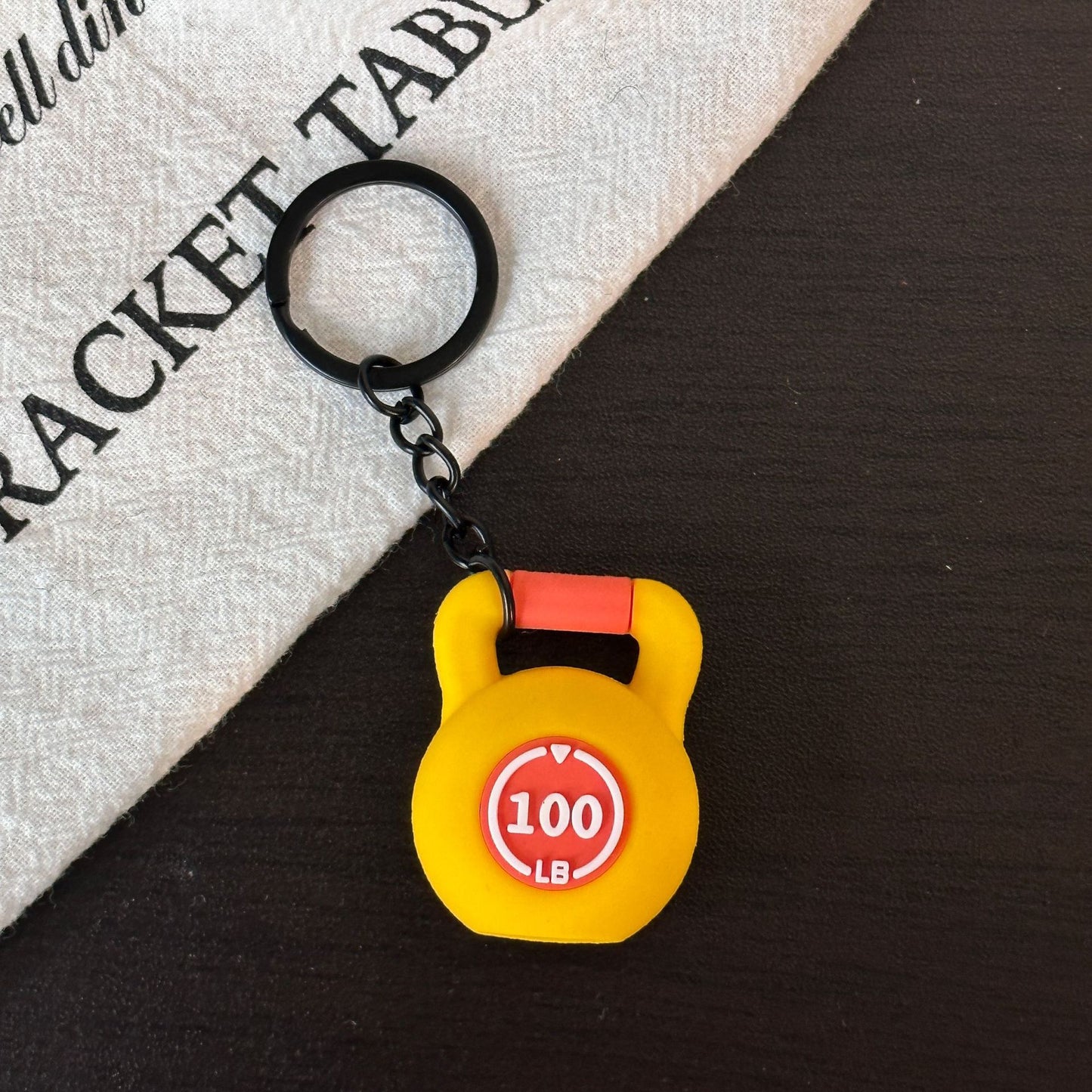 Mini Fitness Equipment Mini Kettlebell Rubber Keychain Accessories Equipment Pendant Backpack Keychain