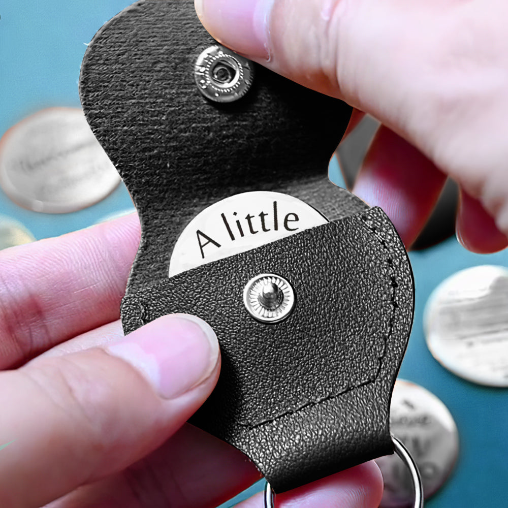 Pocket Hug Token with PU Leather Keychain Gifts for Friend Son Daughter Brother Sister