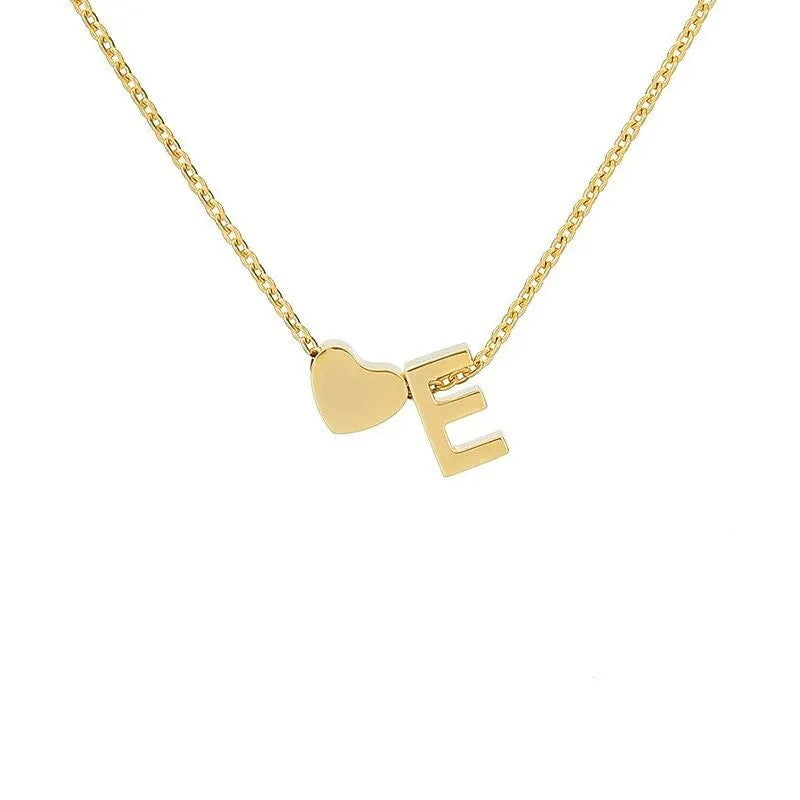Tiny Initial Necklaces Heart Letter A-Z Necklace Initial Tag Pendant Birthday Gifts Anniversary Gifts Jewelry for Women