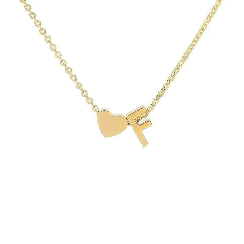 Tiny Initial Necklaces Heart Letter A-Z Necklace Initial Tag Pendant Birthday Gifts Anniversary Gifts Jewelry for Women
