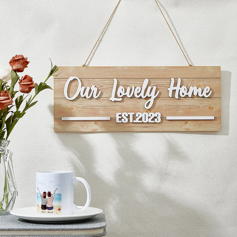 Personalized Name Custom Wood Sign Plaque - Unique Gift for Home Decoration