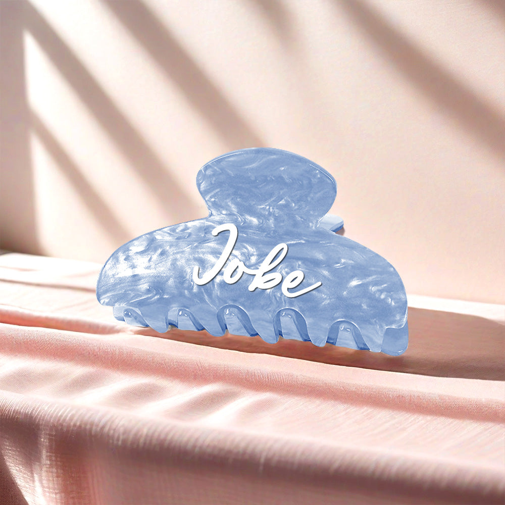 Custom Name Blue Shark Hair Clip – Birthday Gift Children’s Day Gift