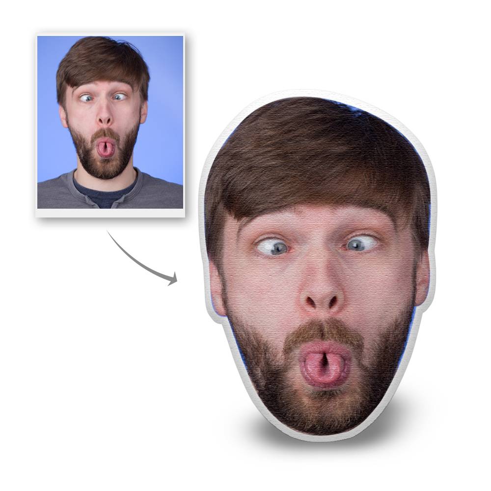 Custom 3D Portrait Pillow Personalized Face Pillow for Sofa Decor