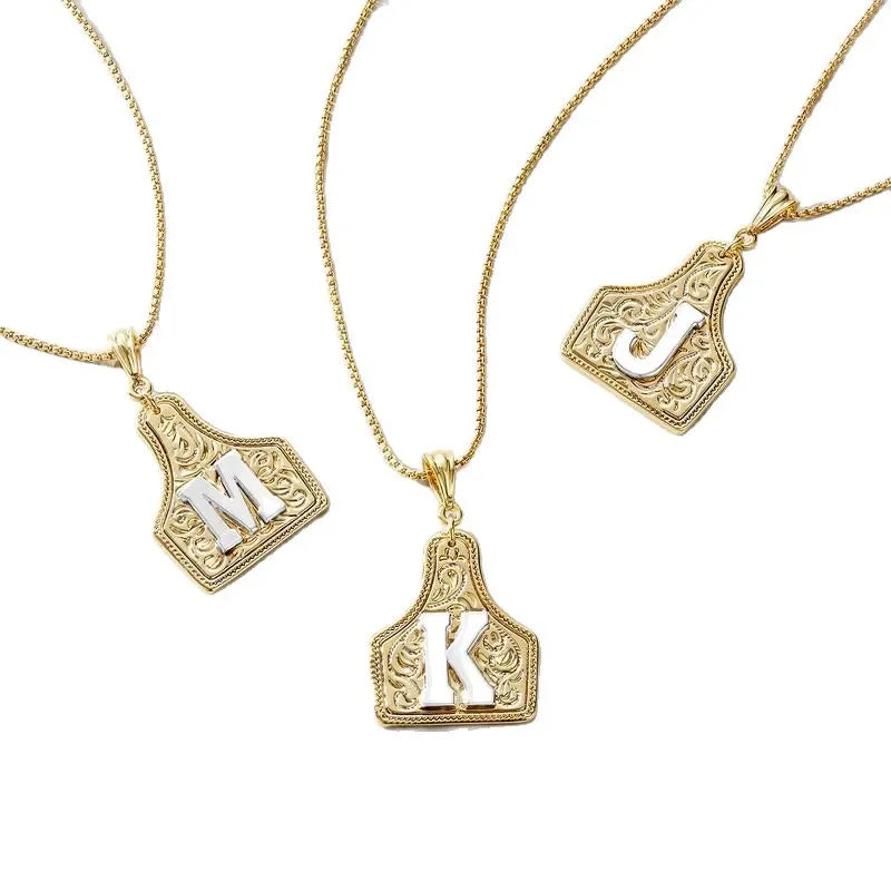 26-Letter Initial Necklace WesternJewelry Gift Box Valentine's Day Gift