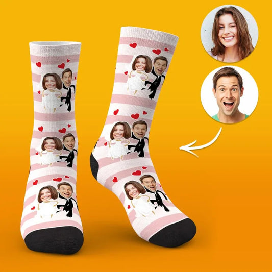 Custom Face Socks Wedding Socks Special Gift Ideas for Couple