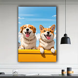 Personalized Cartoon Style 3D Photo Wooden Frame Custom Cartoon Animation Portrait Customized Picture Frame Sign for wall Couple Anniversary Art Decor Square
