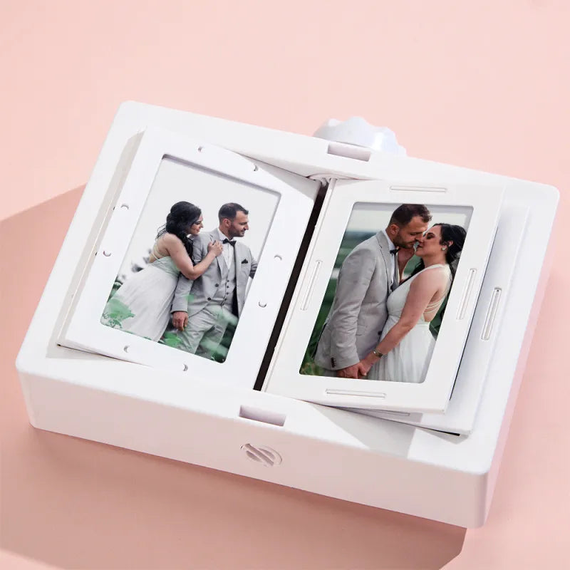 Personalized Rotating Photo Frame Carousel Custom Photo Desktop Photo Reel Flip & Spin Photo Box Valentines Gift Anniversary GIft