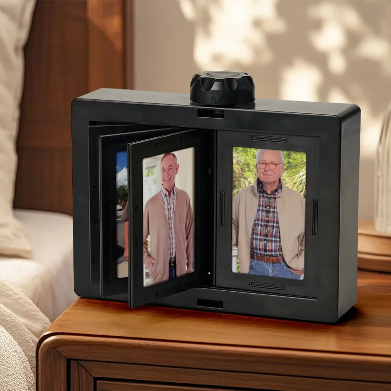 Personalized Rotating Photo Frame Carousel Custom Photo Desktop Photo Reel Flip & Spin Photo Box Valentines Gift Anniversary GIft