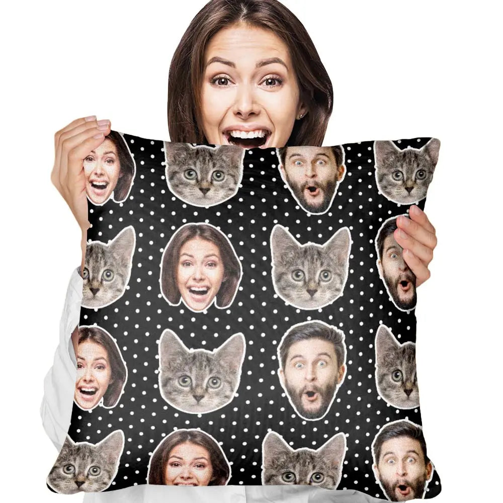 Custom Face Pillow – Personalize Your Home Decor with Unique Pillow Cover Only (Insert Not Included)
