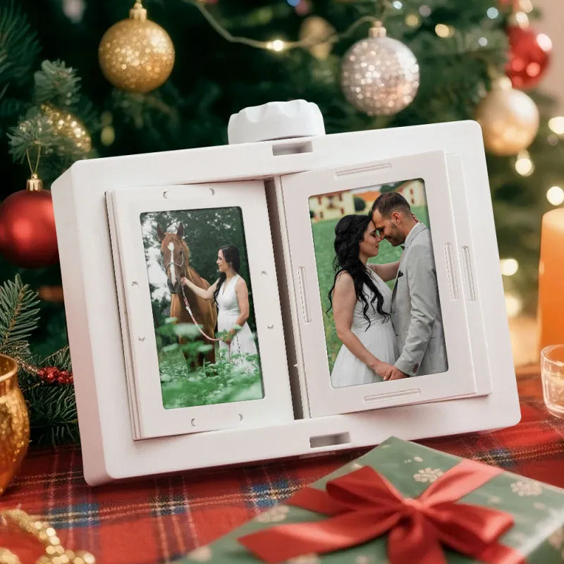 Personalized Rotating Photo Frame Carousel Custom Photo Desktop Photo Reel Flip & Spin Photo Box Valentines Gift Anniversary GIft