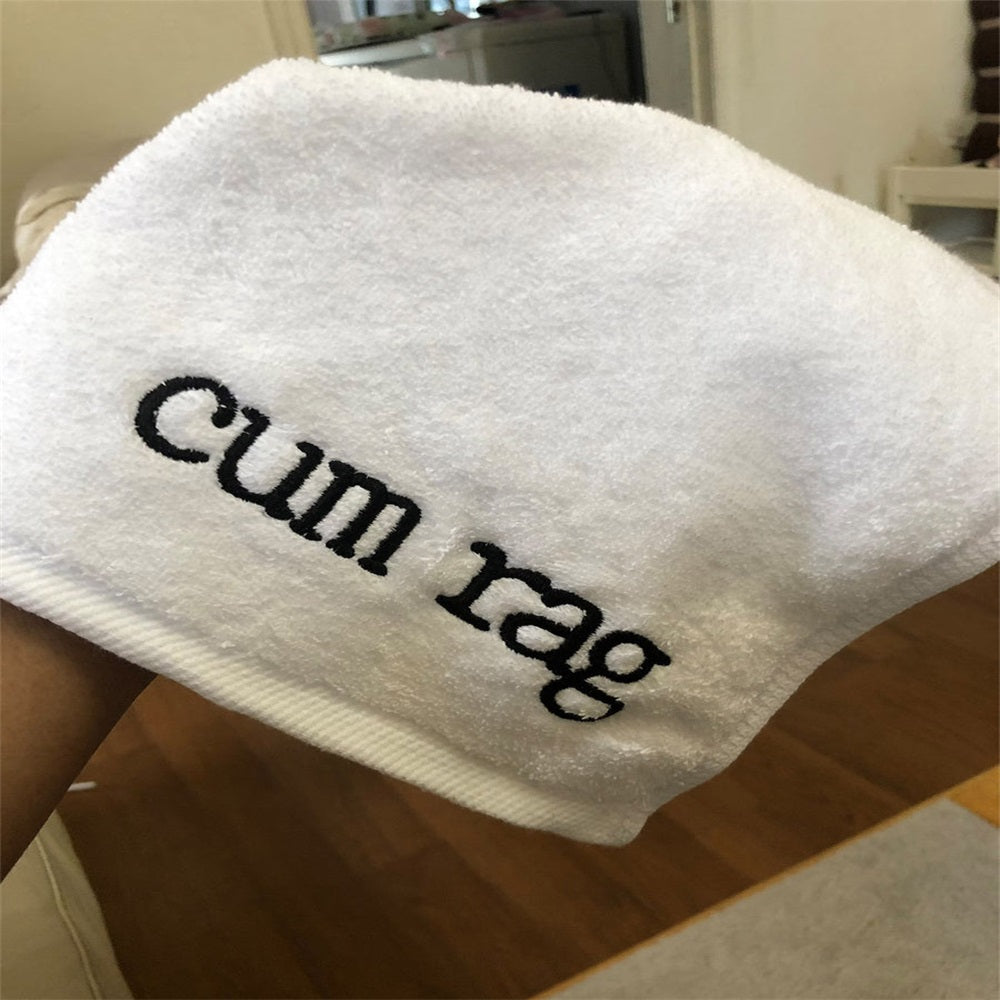 Embroidered Cotton White Square Towel 30*30cm