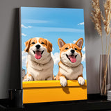 Personalized Cartoon Style 3D Photo Wooden Frame Custom Cartoon Animation Portrait Customized Picture Frame Sign for wall Couple Anniversary Art Decor Square
