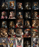 Custom Family Pet Portrait Regal,2 Pet Portraits Royal,Custom Pet Portrait,Custom Dog &CAT Portrait,Birthday Gift Idea,King queen pet