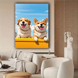 Personalized Cartoon Style 3D Photo Wooden Frame Custom Cartoon Animation Portrait Customized Picture Frame Sign for wall Couple Anniversary Art Decor Square
