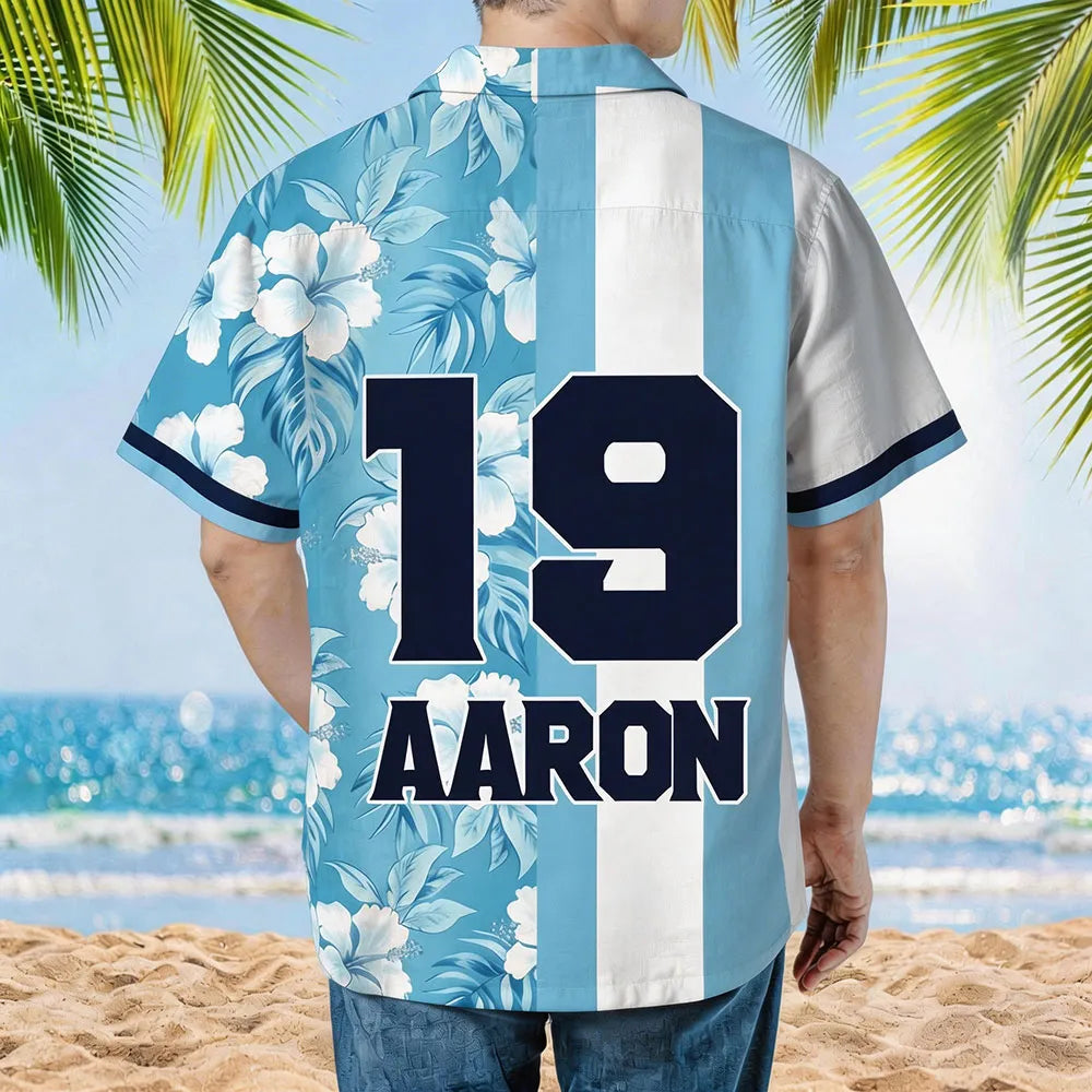 Custom Retro Football Jersey Aloha Apparel Hawaiian Shirt, Match Day Hawaiian Shirt, Soccer Fan Gift, Father's Day Gift